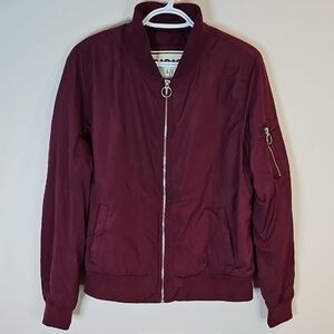 Garage Maroon Size 6 Bomber Jacket